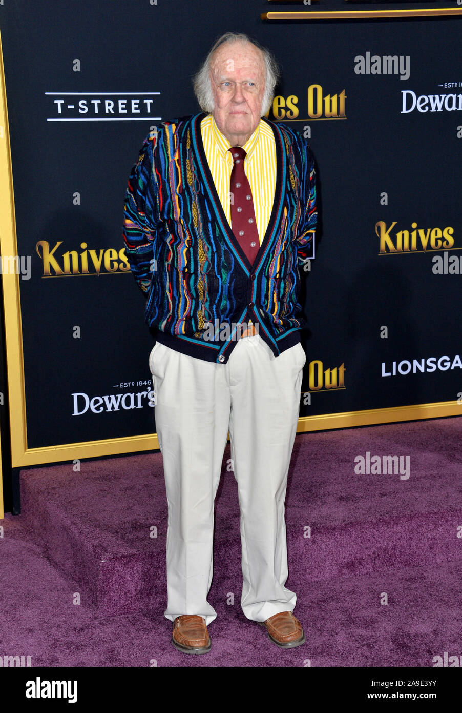 Los Angeles, USA. 14th Nov, 2019. M. Emmet Walsh at the premiere of 'Knives Out' at the Regency Village Theatre. Picture Credit: Paul Smith/Alamy Live News Stock Photo