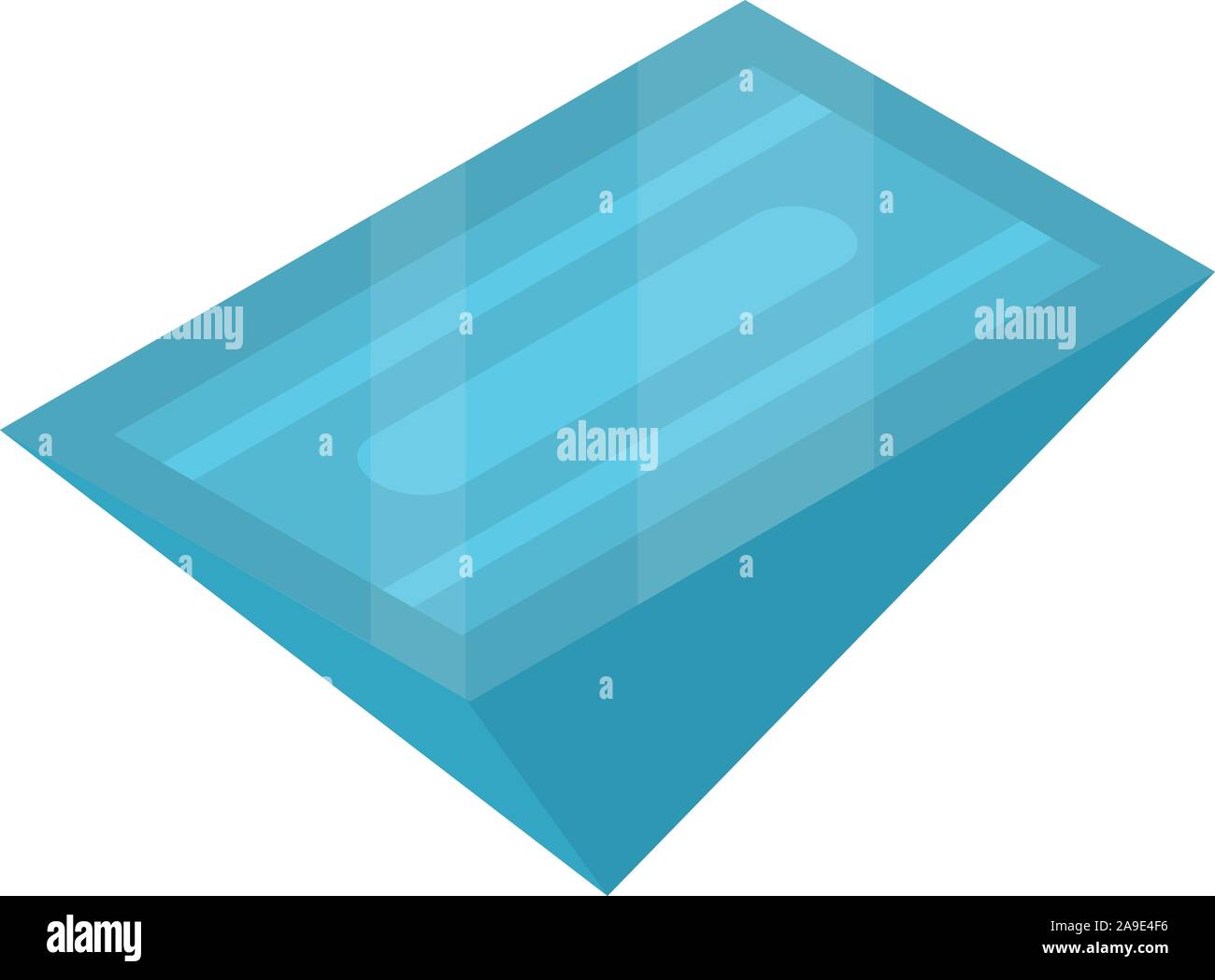 Blue magic gem icon, isometric style Stock Vector