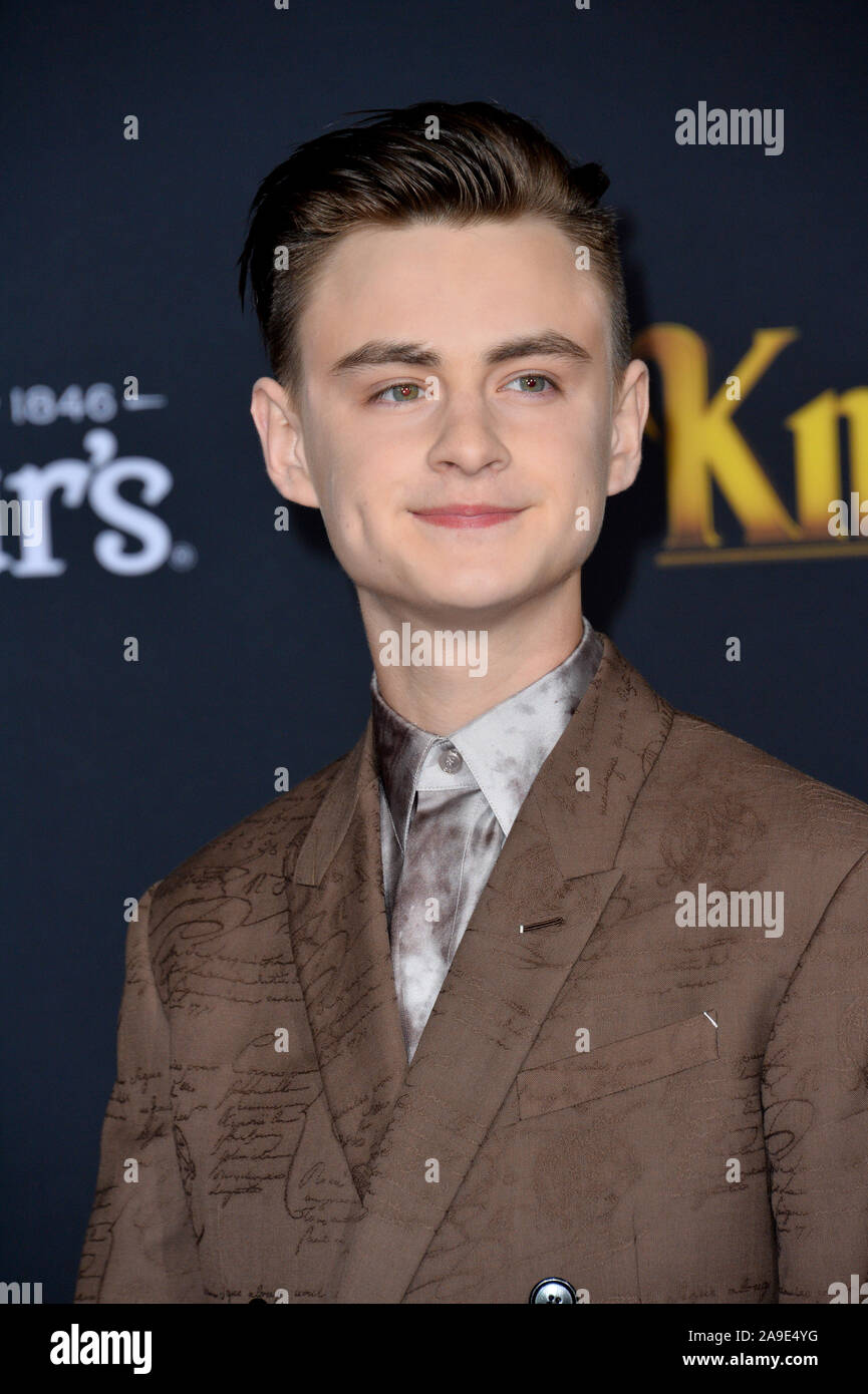 Los Angeles, USA. 14th Nov, 2019. Jaeden Martell at the premiere of