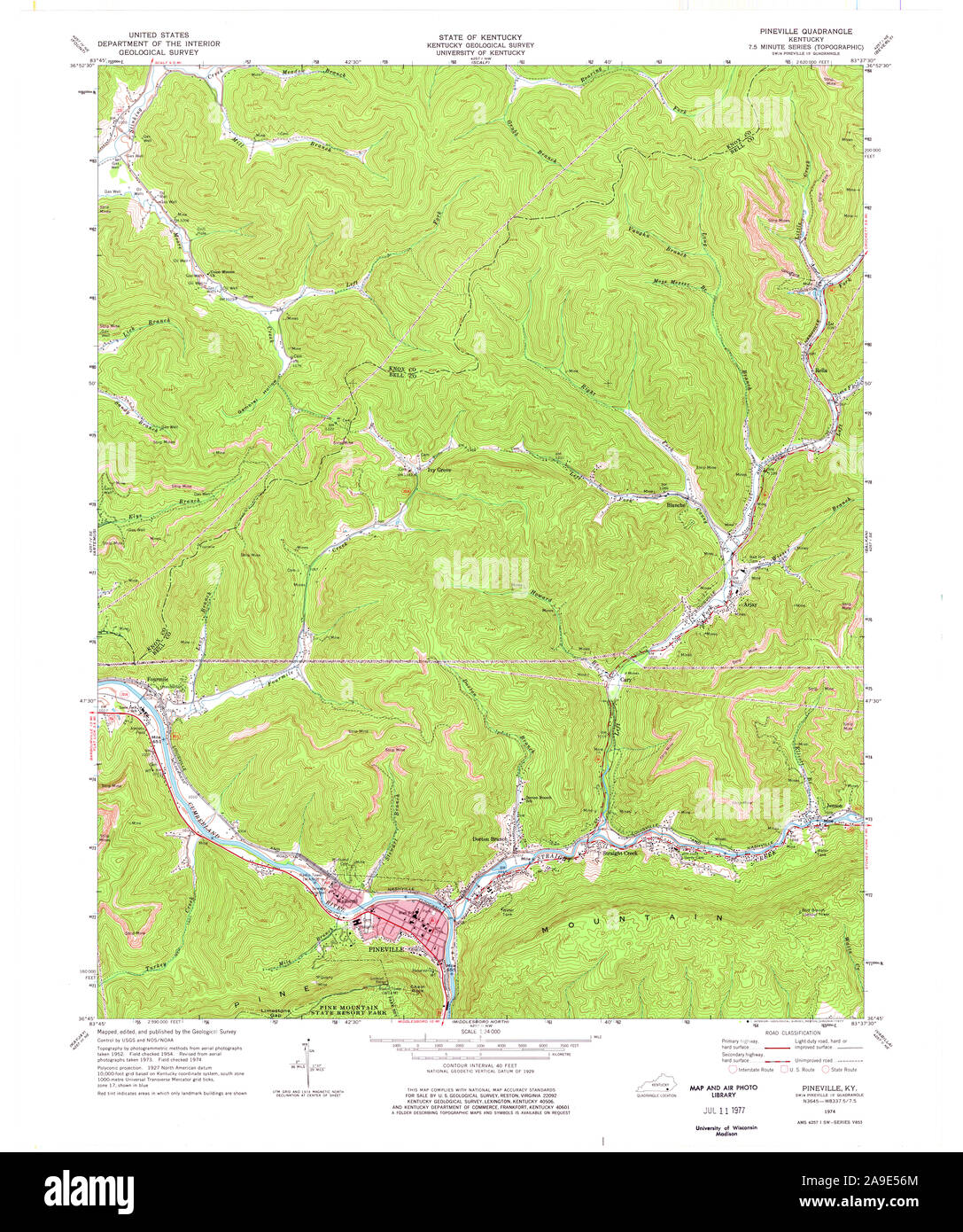 Map of pineville hires stock photography and images Alamy