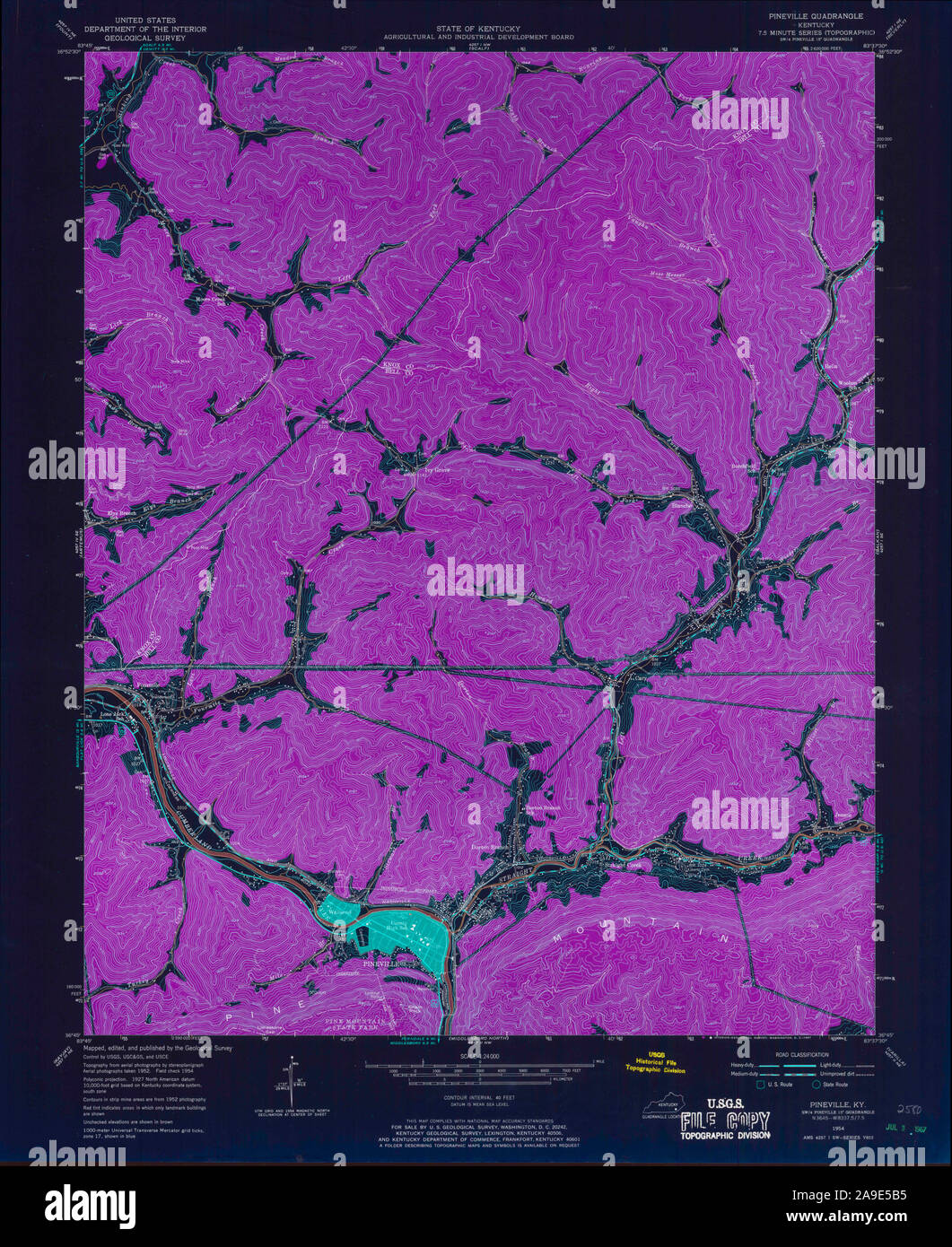 Map of pineville hires stock photography and images Alamy