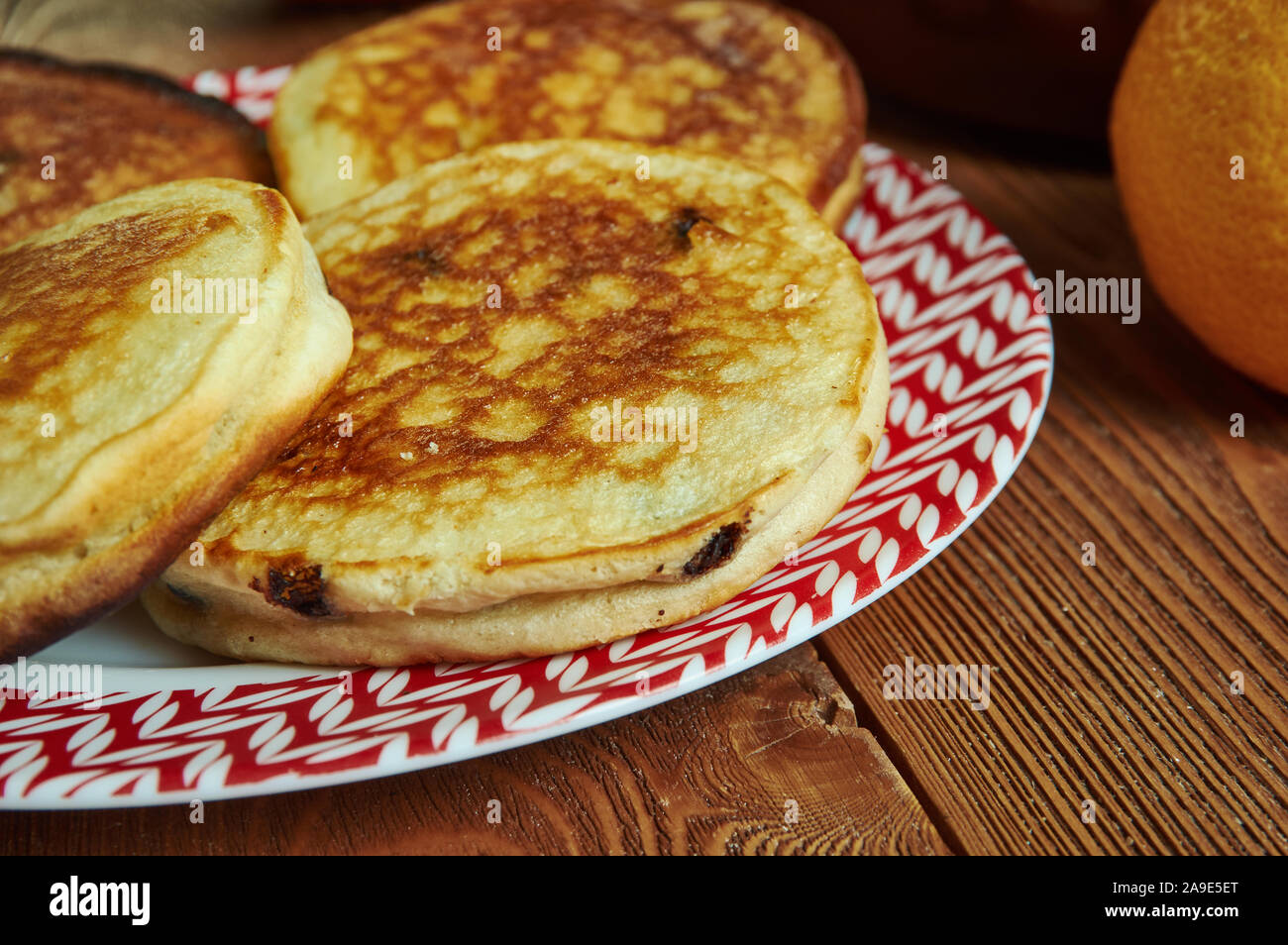 Banfora Welshcakes, Burkina Faso cuisine, Traditional assorted African dishes, Top view. Stock Photo
