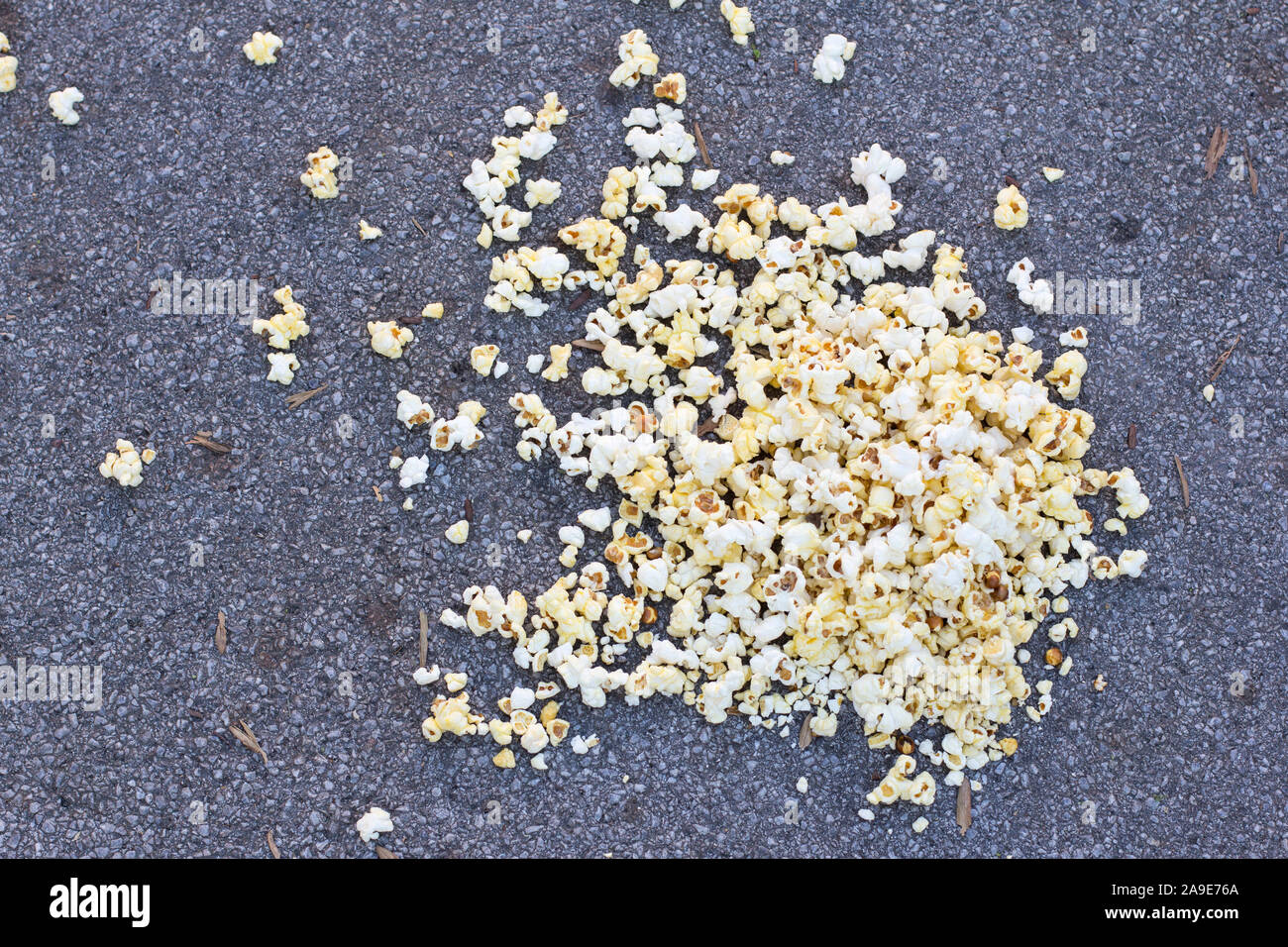 Popcorn on the floor Stock Photo Alamy