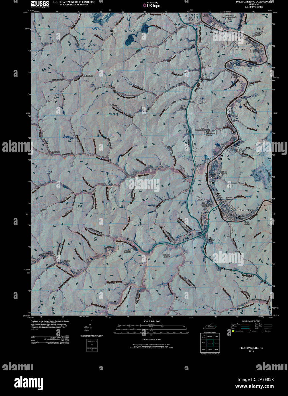 Map of prestonsburg hires stock photography and images Alamy