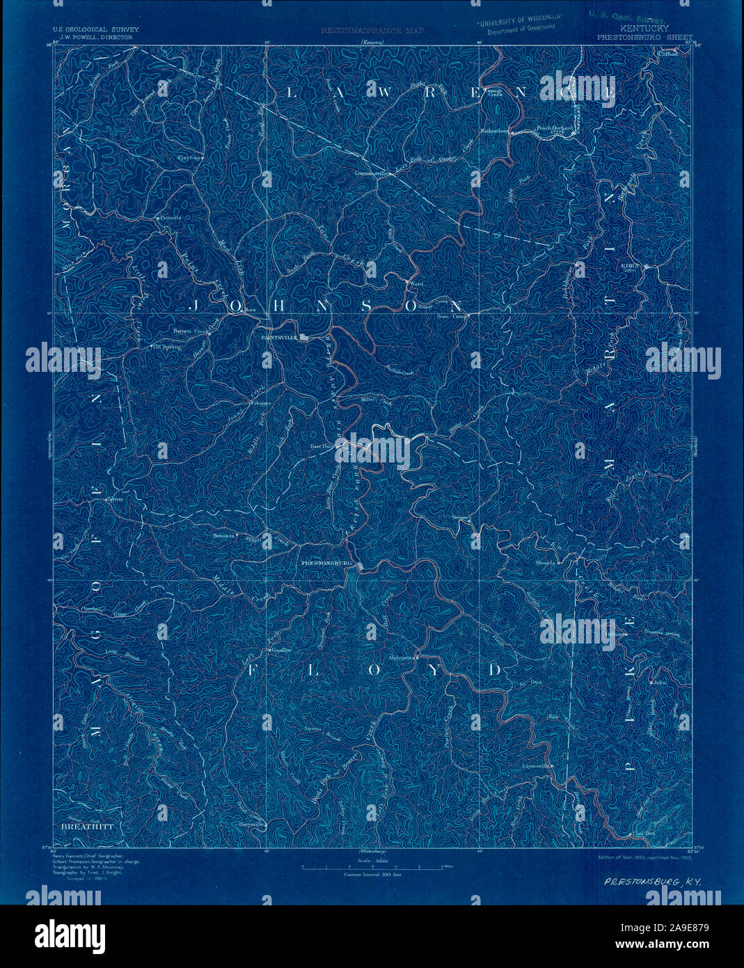 Map of prestonsburg hires stock photography and images Alamy