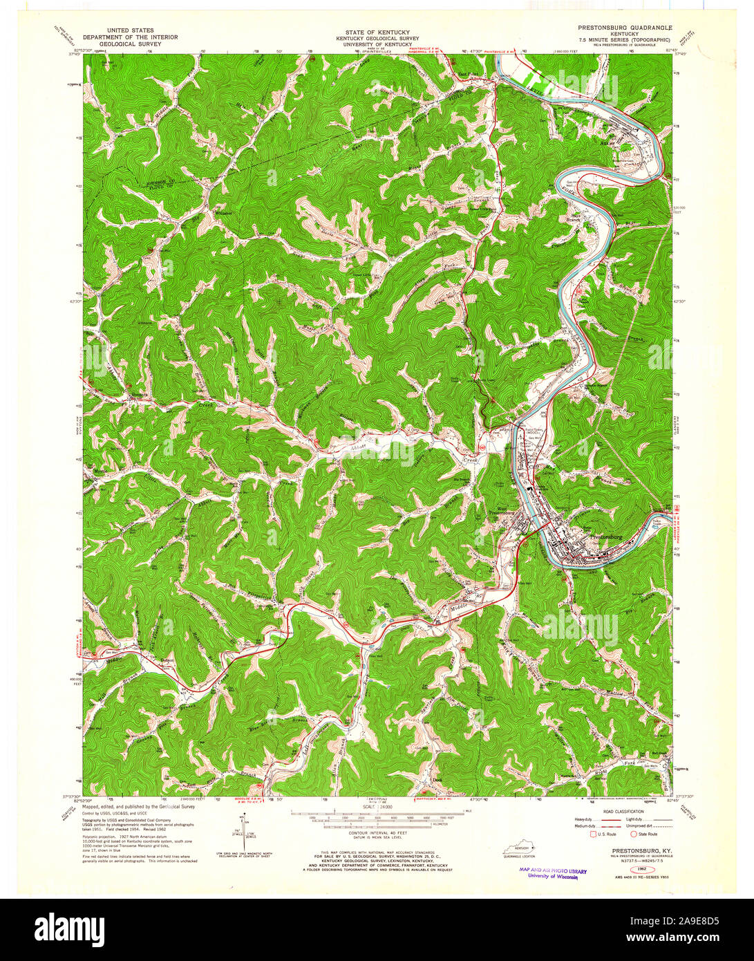 Prestonsburg kentucky map hires stock photography and images Alamy