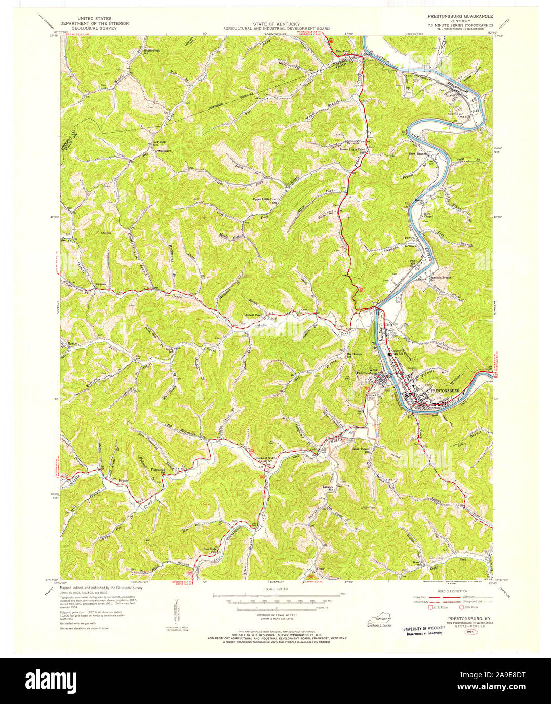 Map of prestonsburg Cut Out Stock Images & Pictures Alamy
