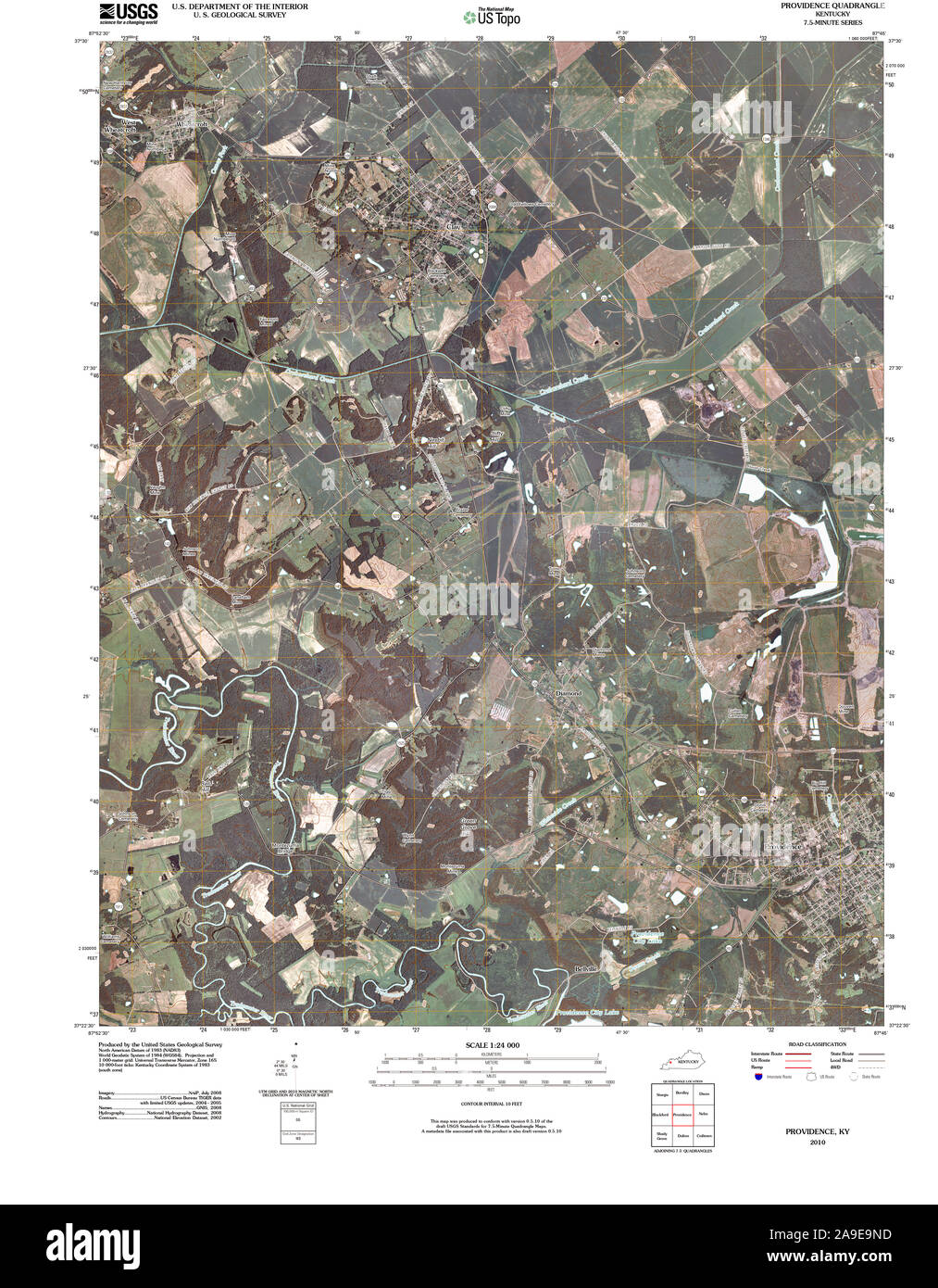 Providence kentucky map hires stock photography and images Alamy