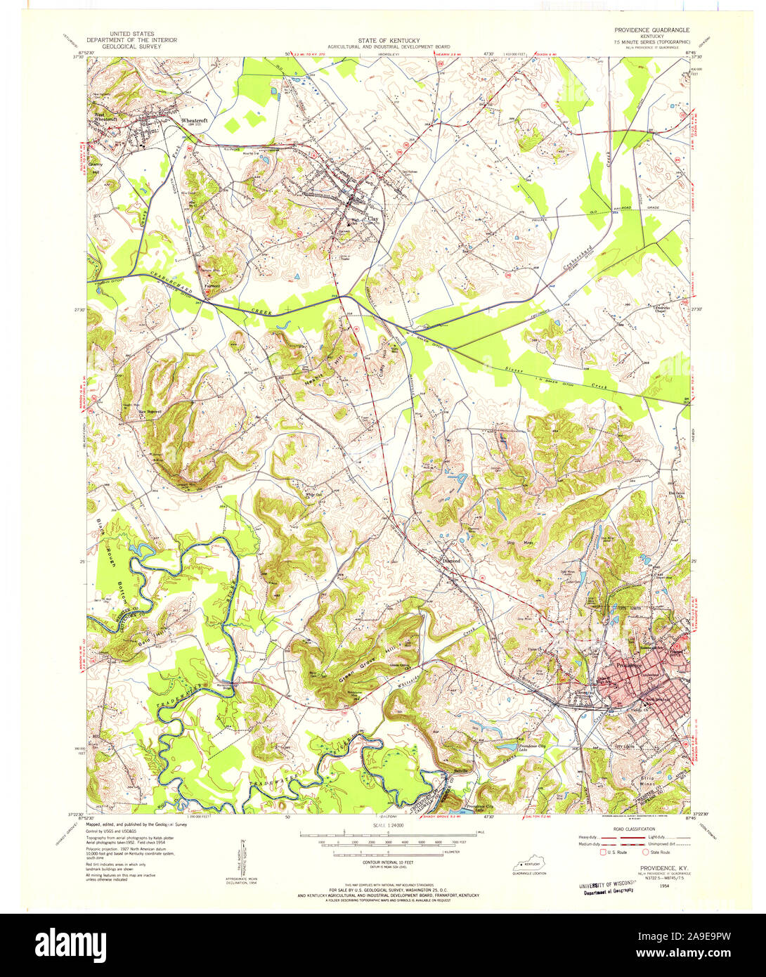 Providence kentucky map hires stock photography and images Alamy