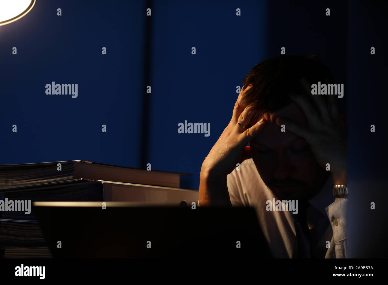 Exhausted business person Stock Photo Alamy