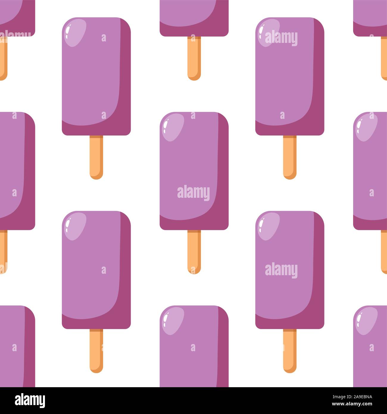 Bright flat seamless pattern with ice cream Stock Vector Image & Art ...