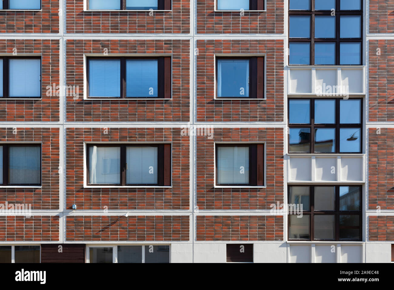 Finland, Vaasa, prefabricated building, frontal view Stock Photo - Alamy