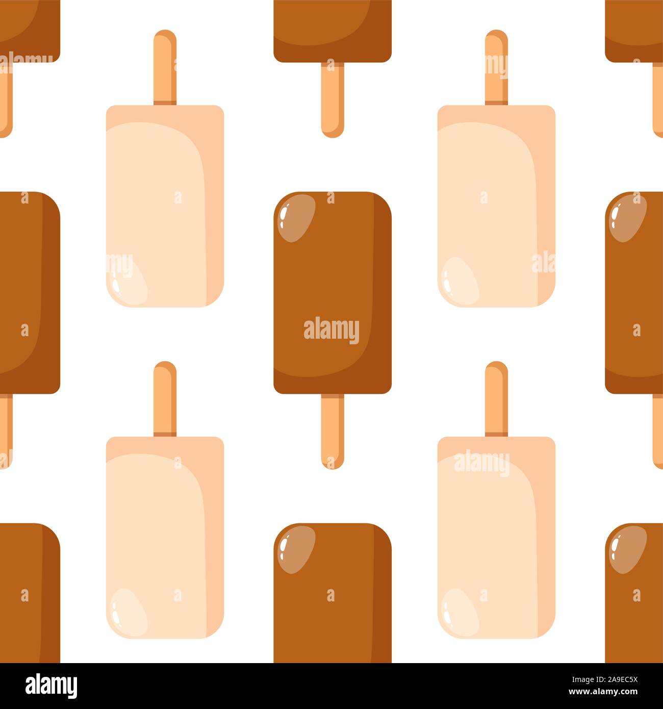 Bright flat seamless pattern with ice cream Stock Vector Image & Art ...