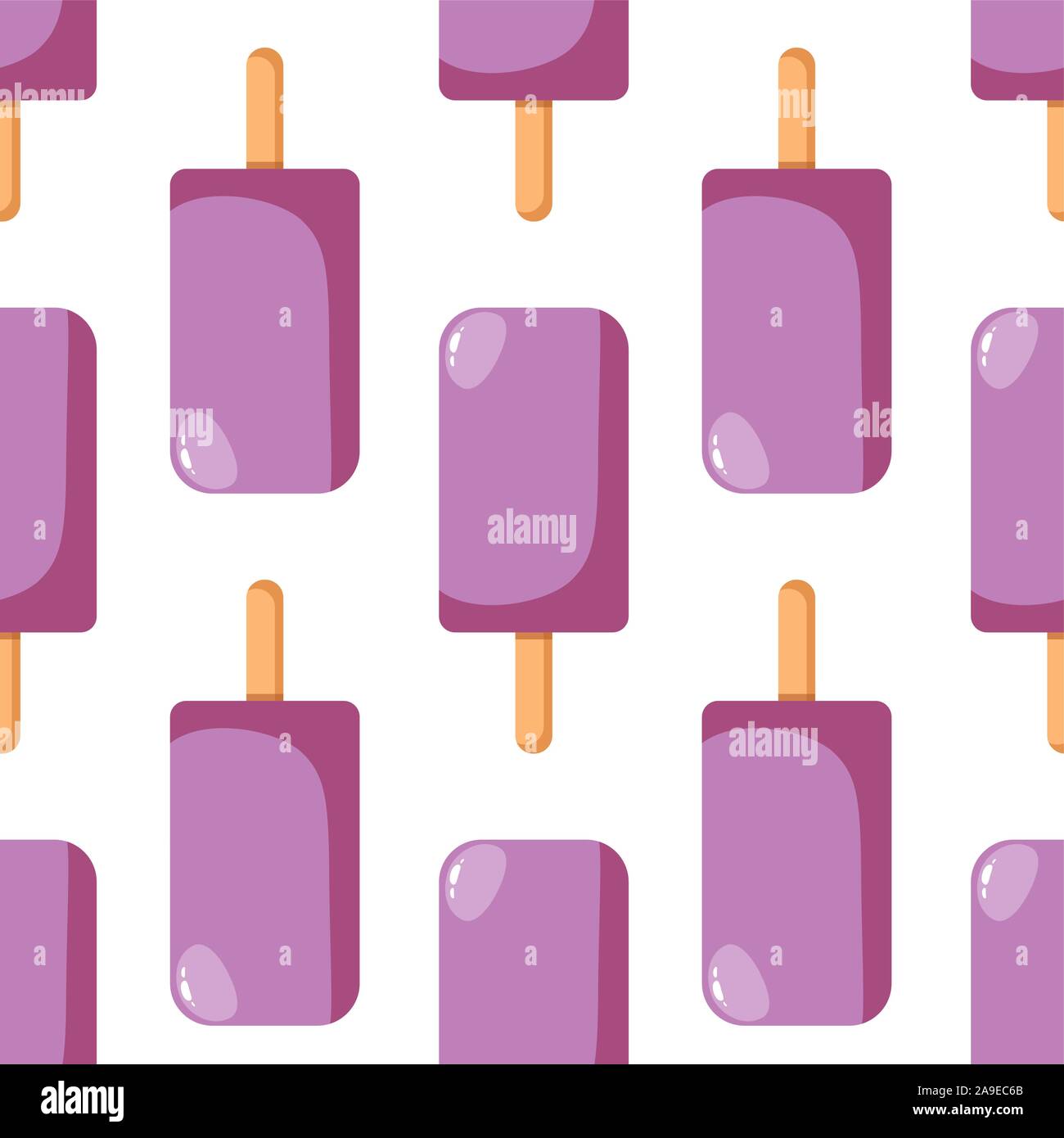 Bright flat seamless pattern with ice cream Stock Vector Image & Art ...