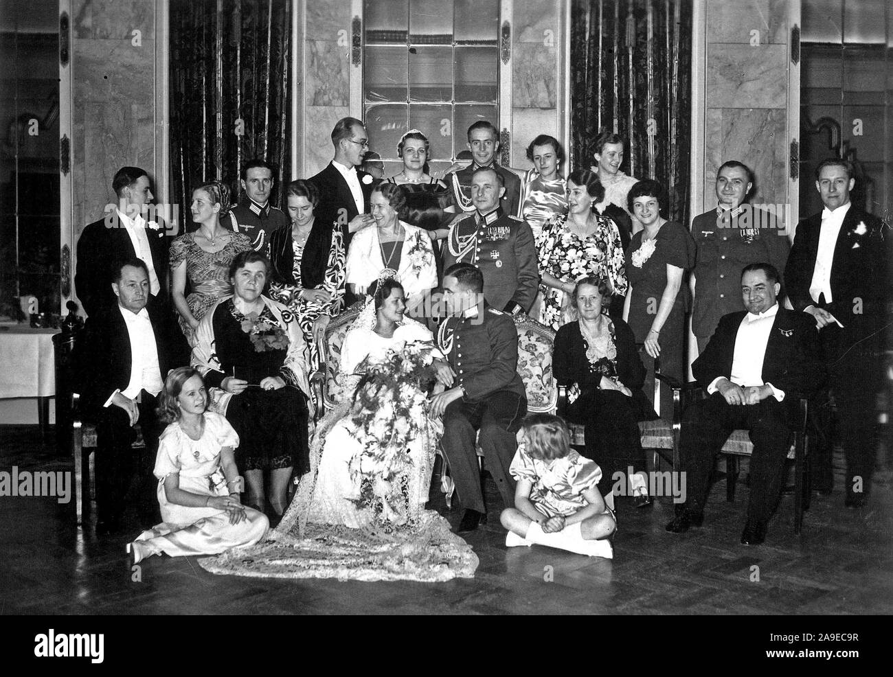 Eva Braun Collection (Album 2) - German wedding of a military man ca. 1930s Germany Stock Photo