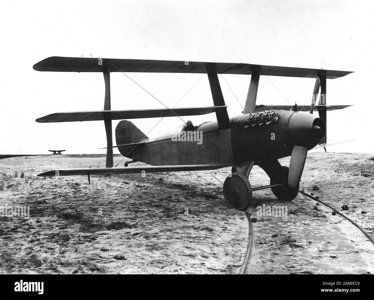 1/18/1917 - Triplane Scout Model-S3. Curtiss Aeroplane Company Stock Photo