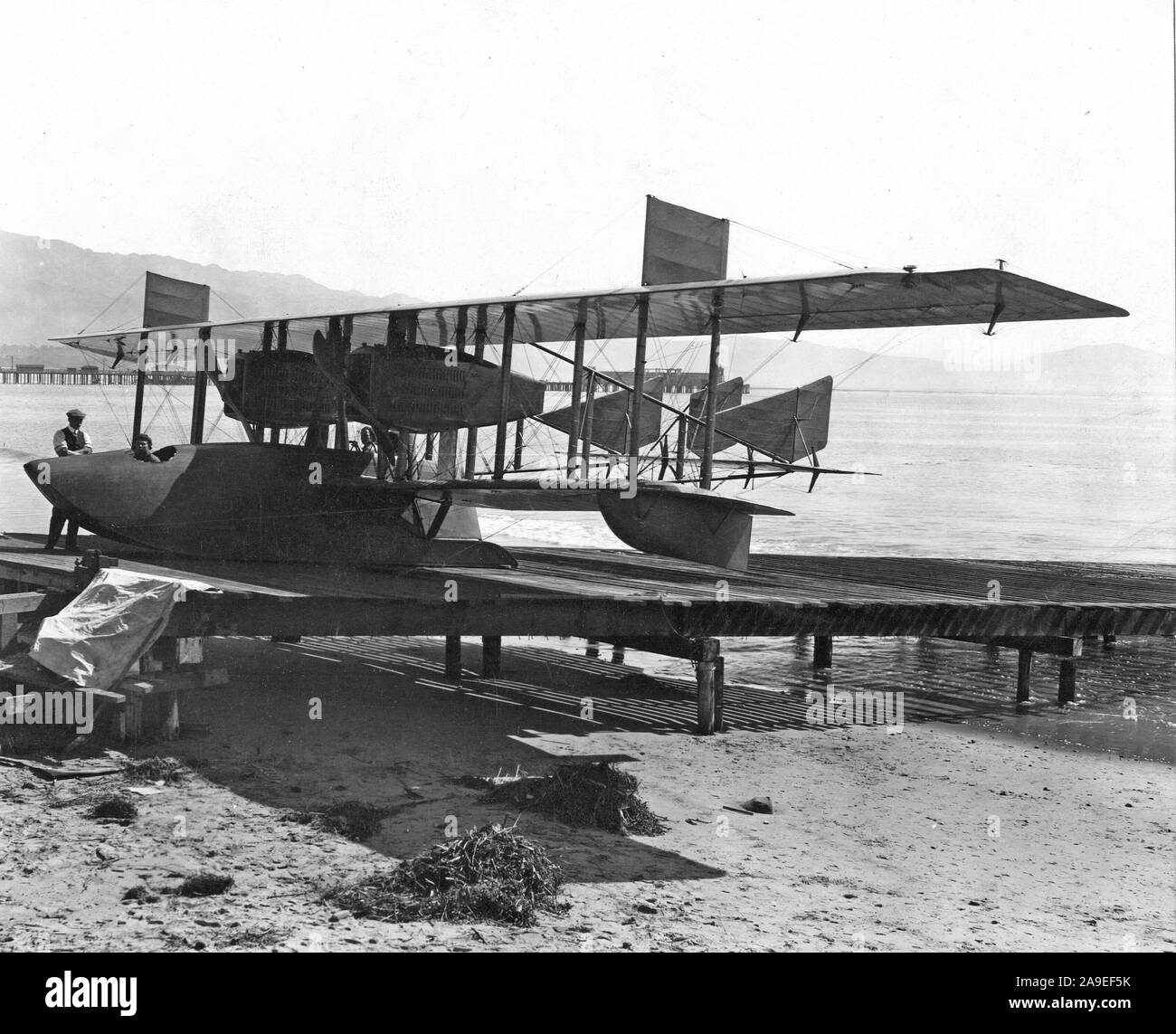 1918 -  Model F-1 300 H.P. Seaplane built by Longhead Aircraft Manufacturing Co., Santa Barbara, Cal Stock Photo