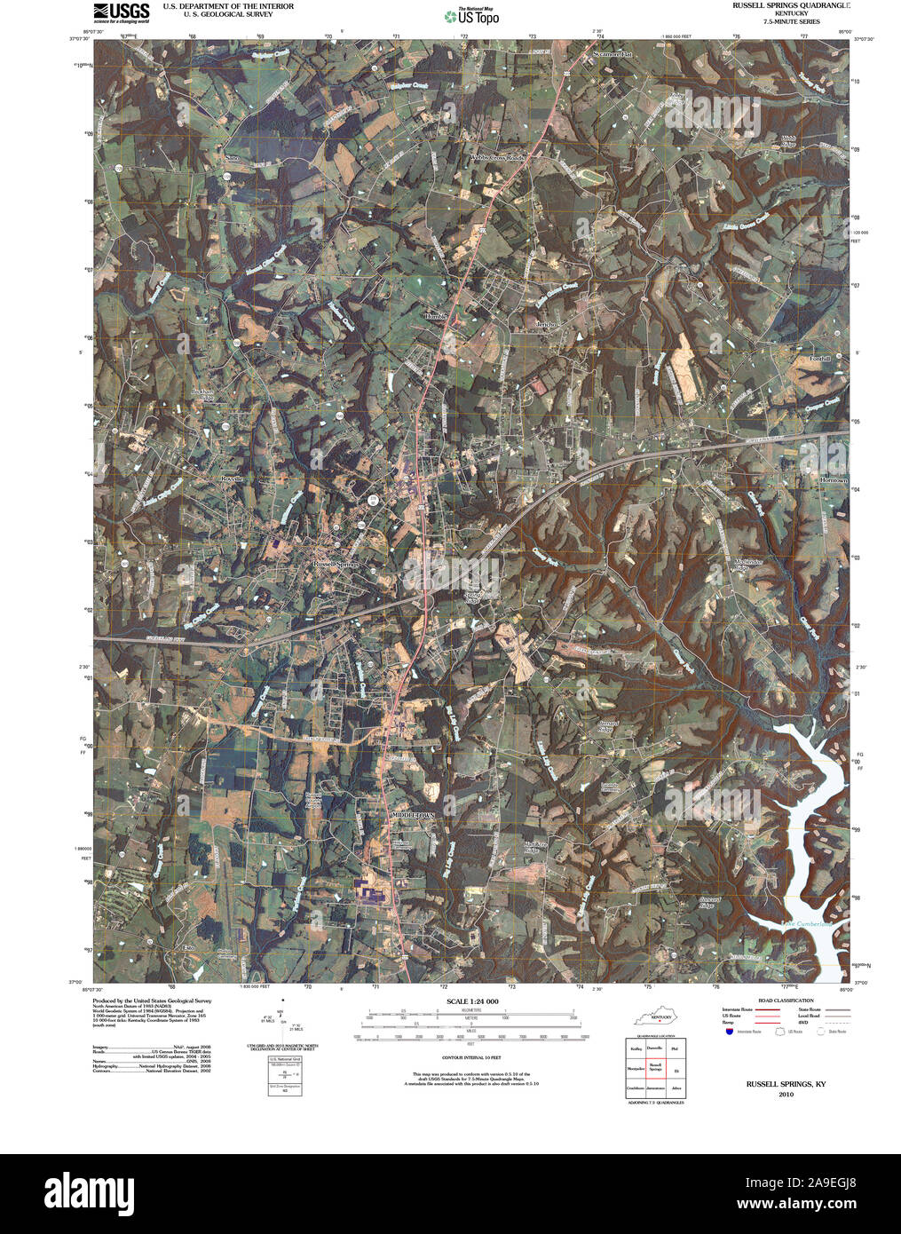 Map of russell springs hires stock photography and images Alamy