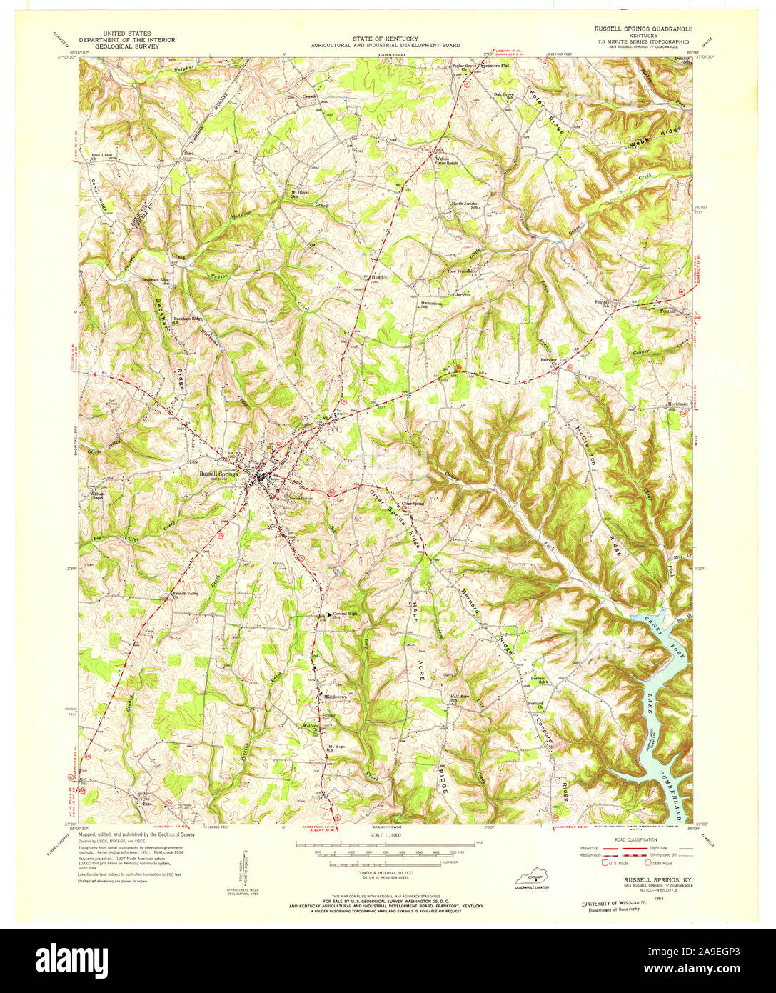 Map of russell springs hires stock photography and images Alamy