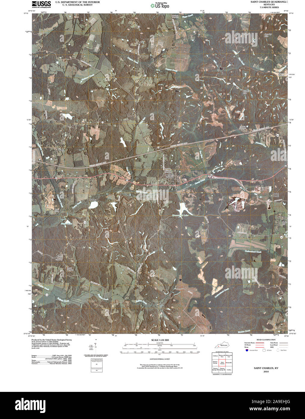 Map of saint charles hi-res stock photography and images - Alamy