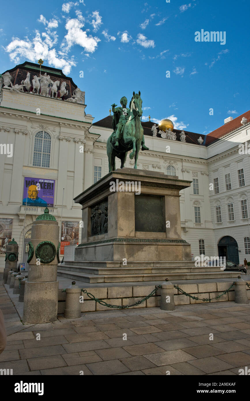 Statue of Emperor Josef II. Josefsplatz (Joseph's Square), Hofburg, Vienna Stock Photo