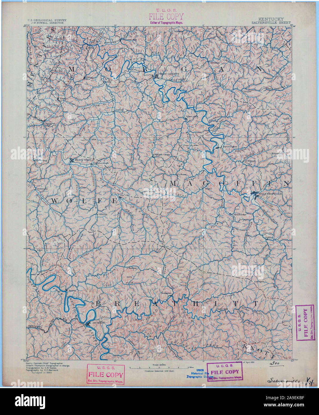 Map of salyersville hires stock photography and images Alamy