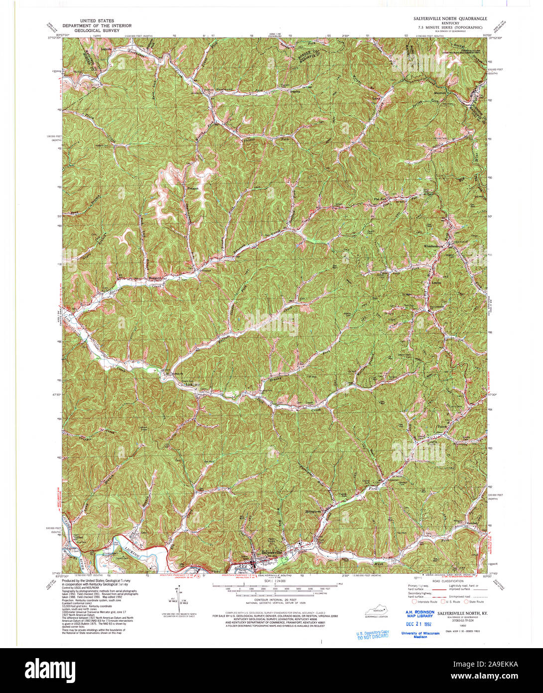 Map of salyersville hires stock photography and images Alamy
