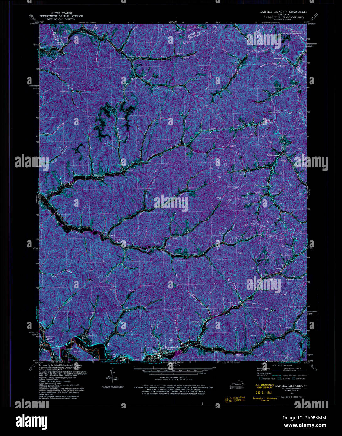 Map of salyersville hires stock photography and images Alamy