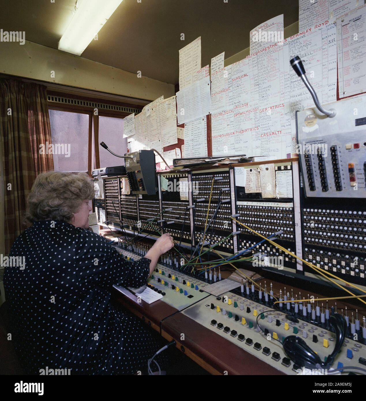 1984 Telephone Exchange at Stanley Royd Hospital, Wakefield, West Yorkshire, Northern England