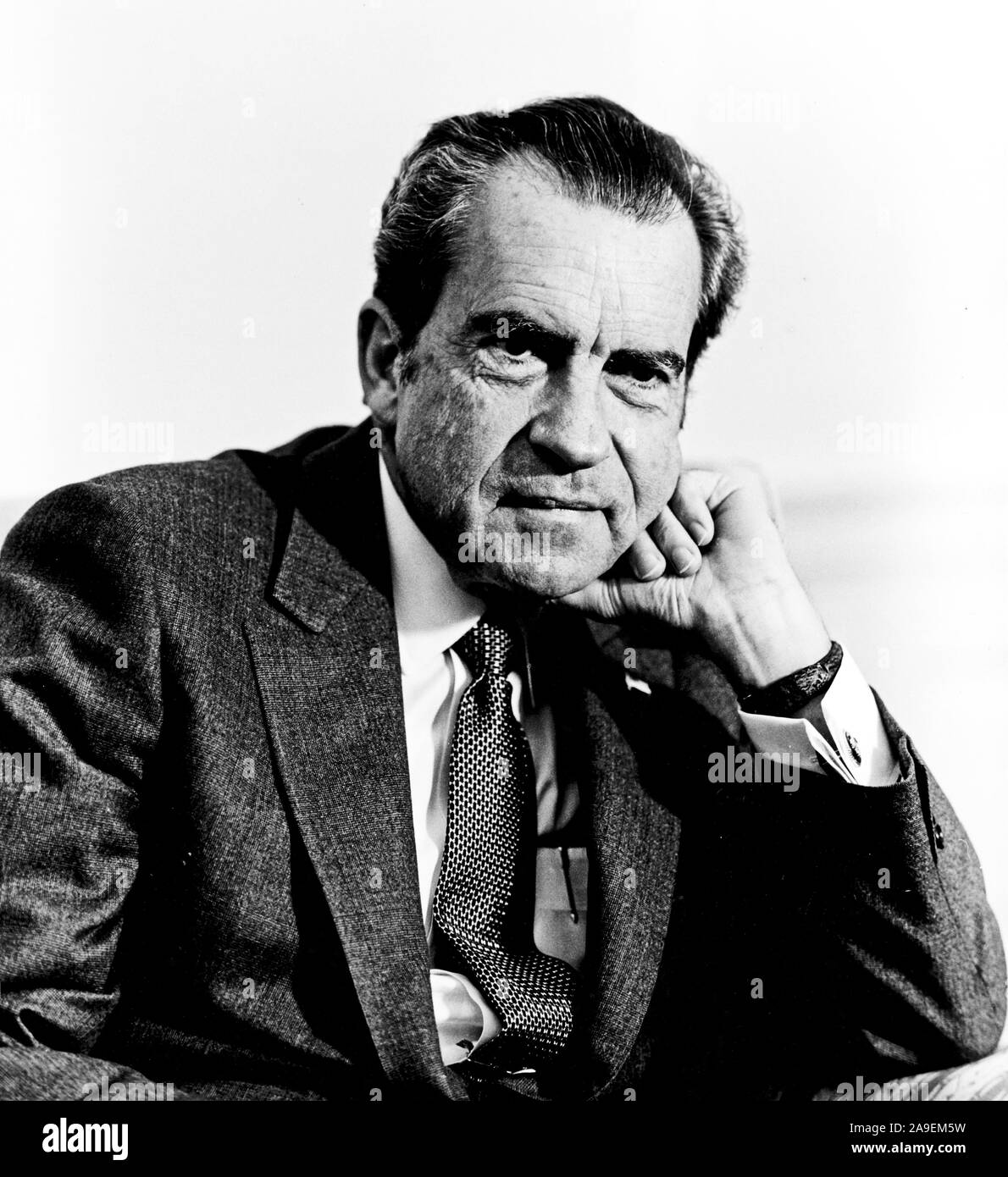 President Nixon, at the white house - Closeup portrait - 1/11/1973 Stock Photo
