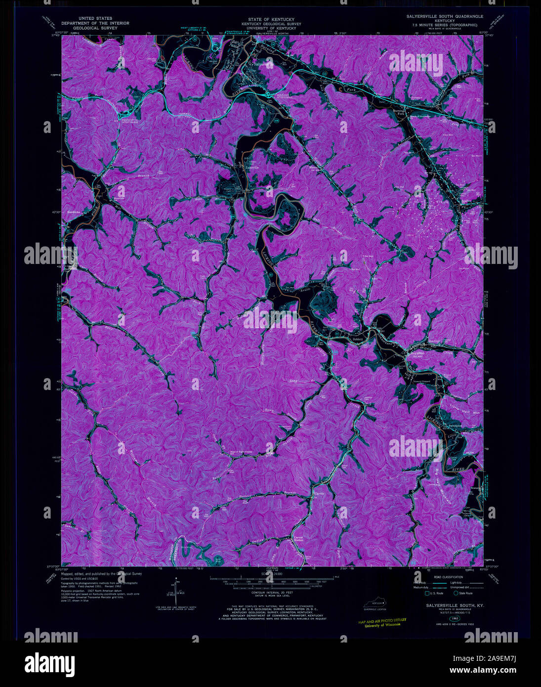 Map of salyersville hires stock photography and images Alamy