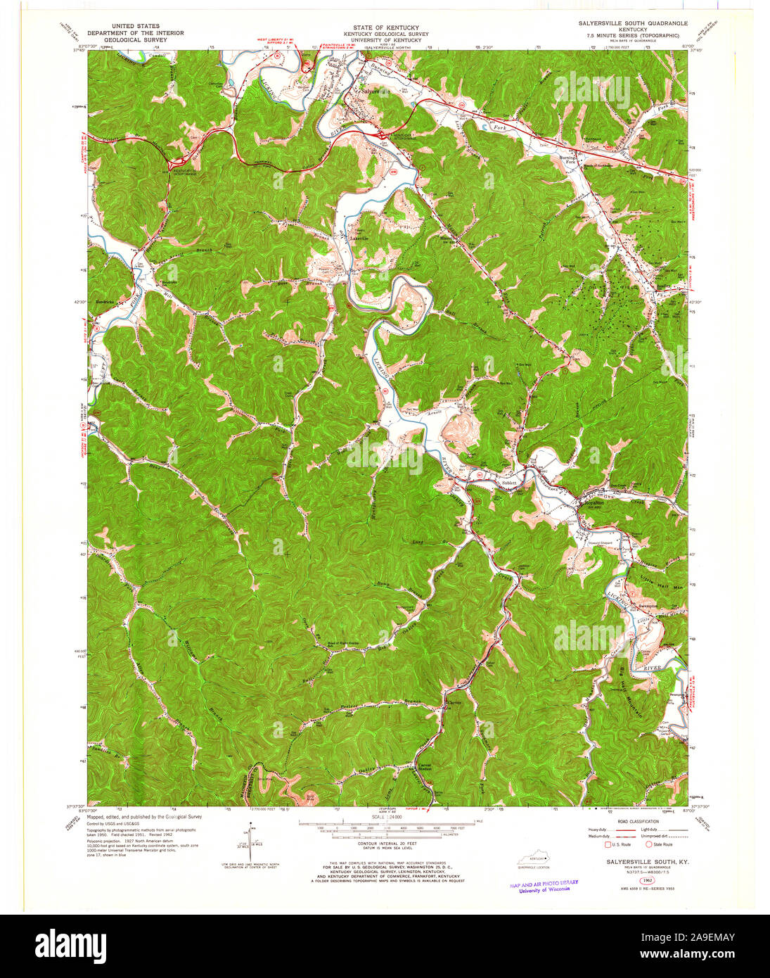 Map of salyersville hires stock photography and images Alamy