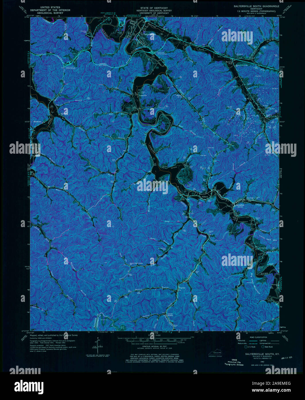 Map of salyersville hires stock photography and images Alamy