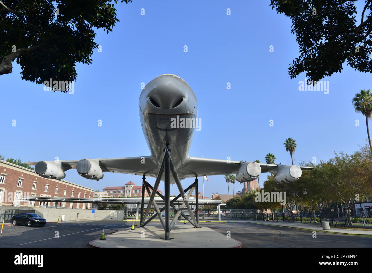 A Douglas DC-8 on display in Los Angeles Stock Photo