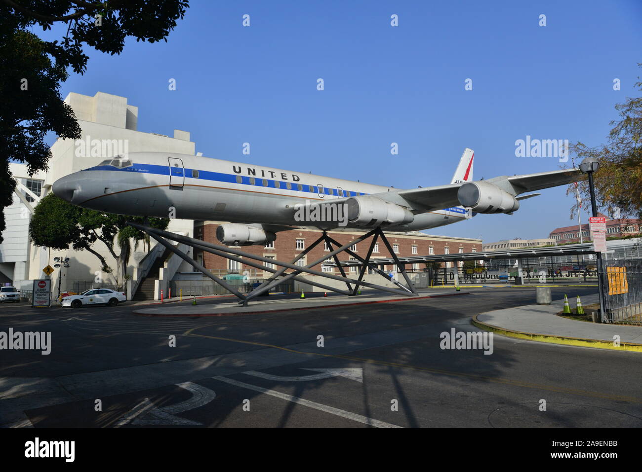 A Douglas DC-8 on display in Los Angeles Stock Photo