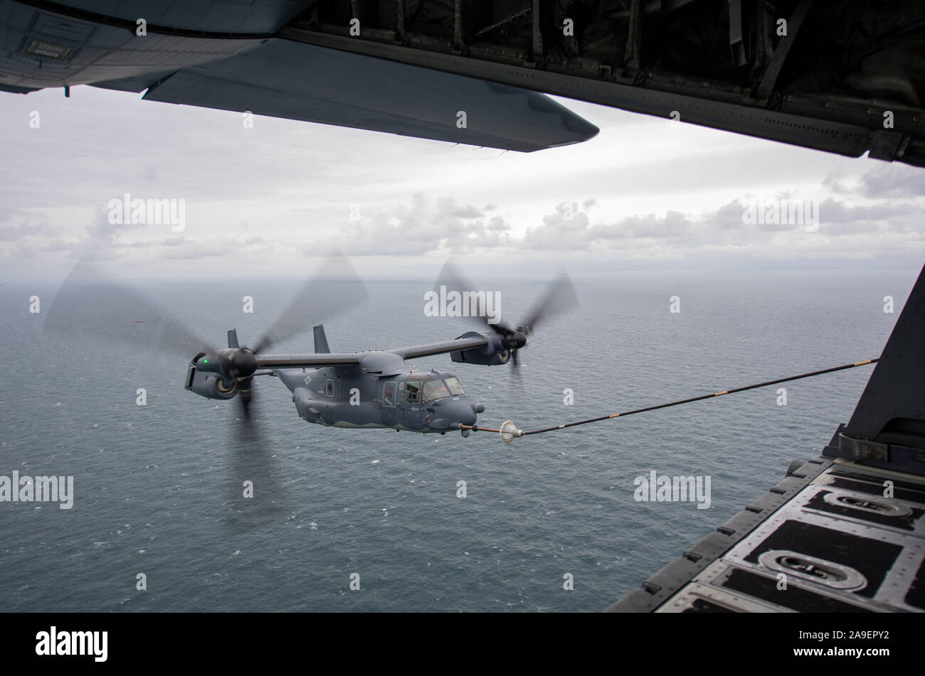 A US Air Force CV-22 Osprey from the 352nd Special Operations Wing ...