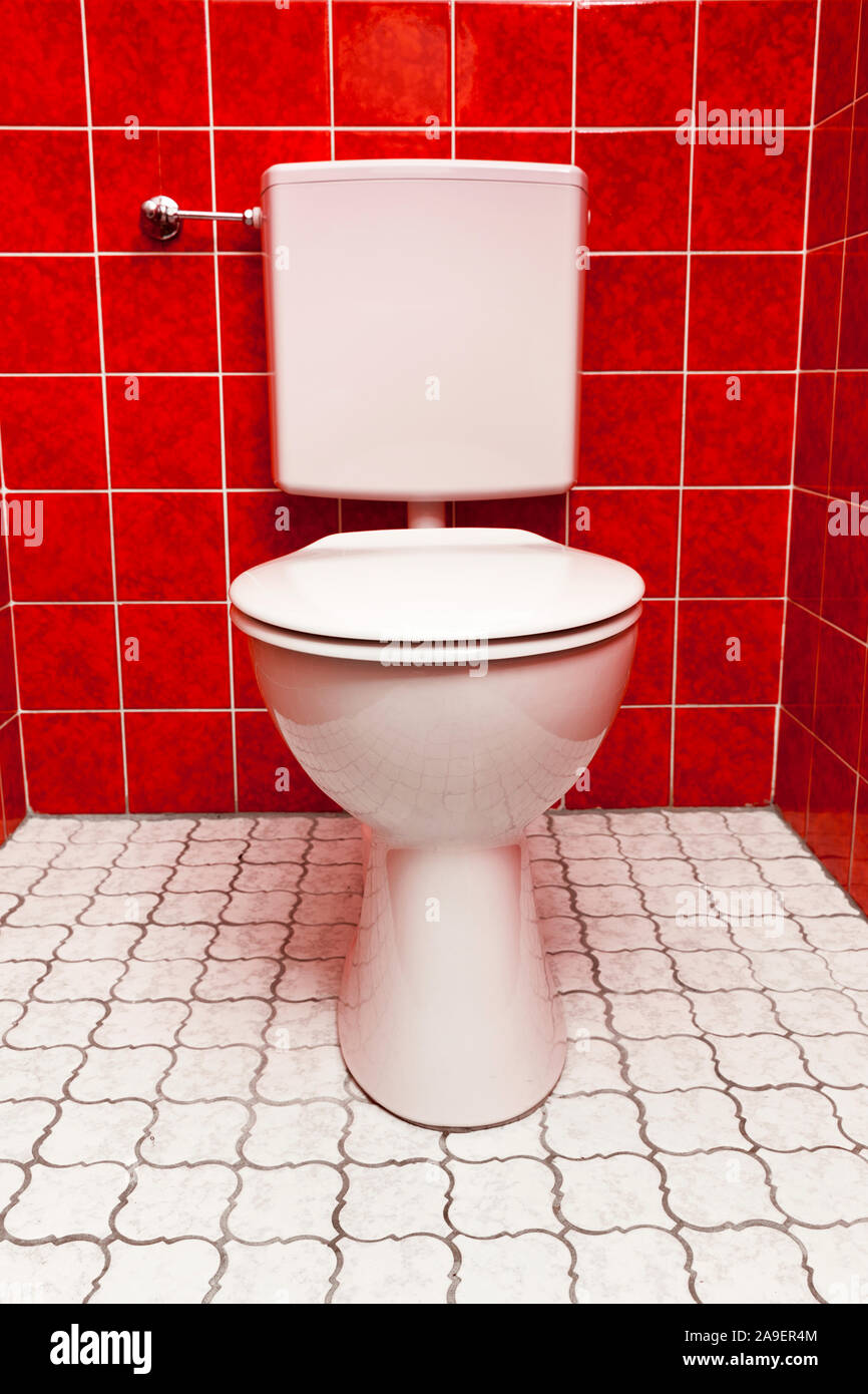 Red toilet Stock Photo Alamy
