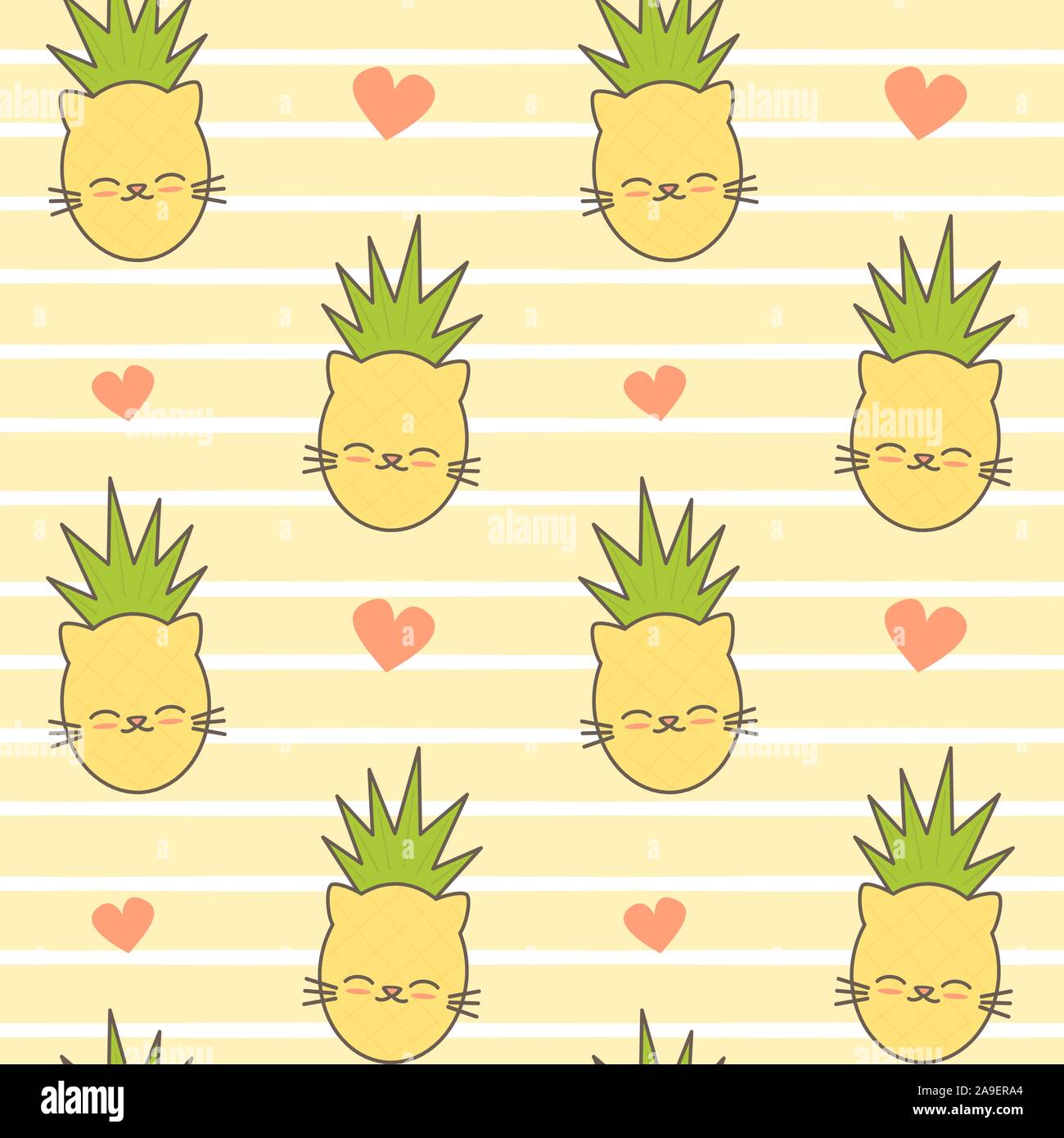 cute cartoon seamless vector pattern background illustration with hand ...