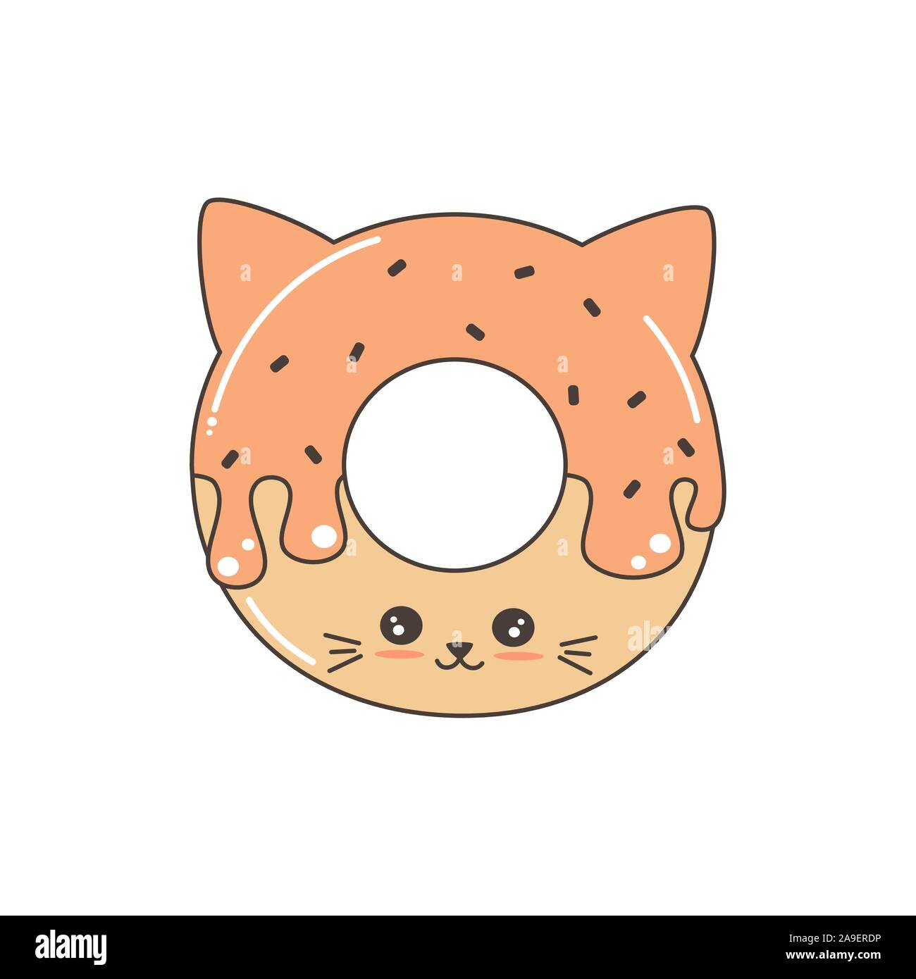 Premium Vector  Cute funny cat hand drawn on white background