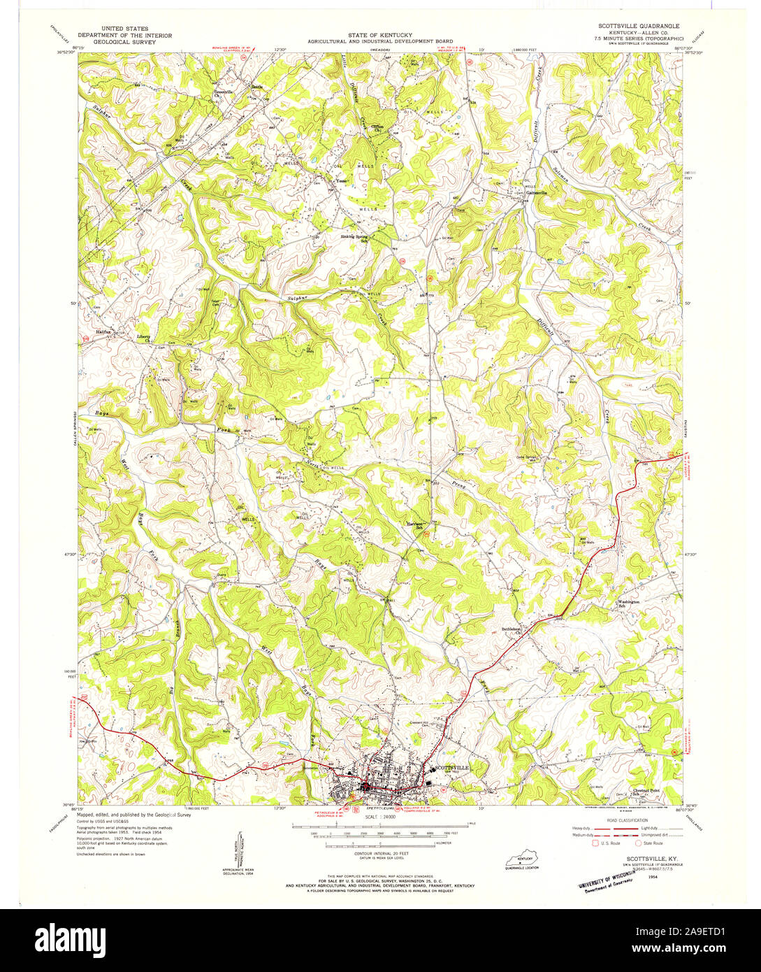 Map of scottsville hires stock photography and images Alamy