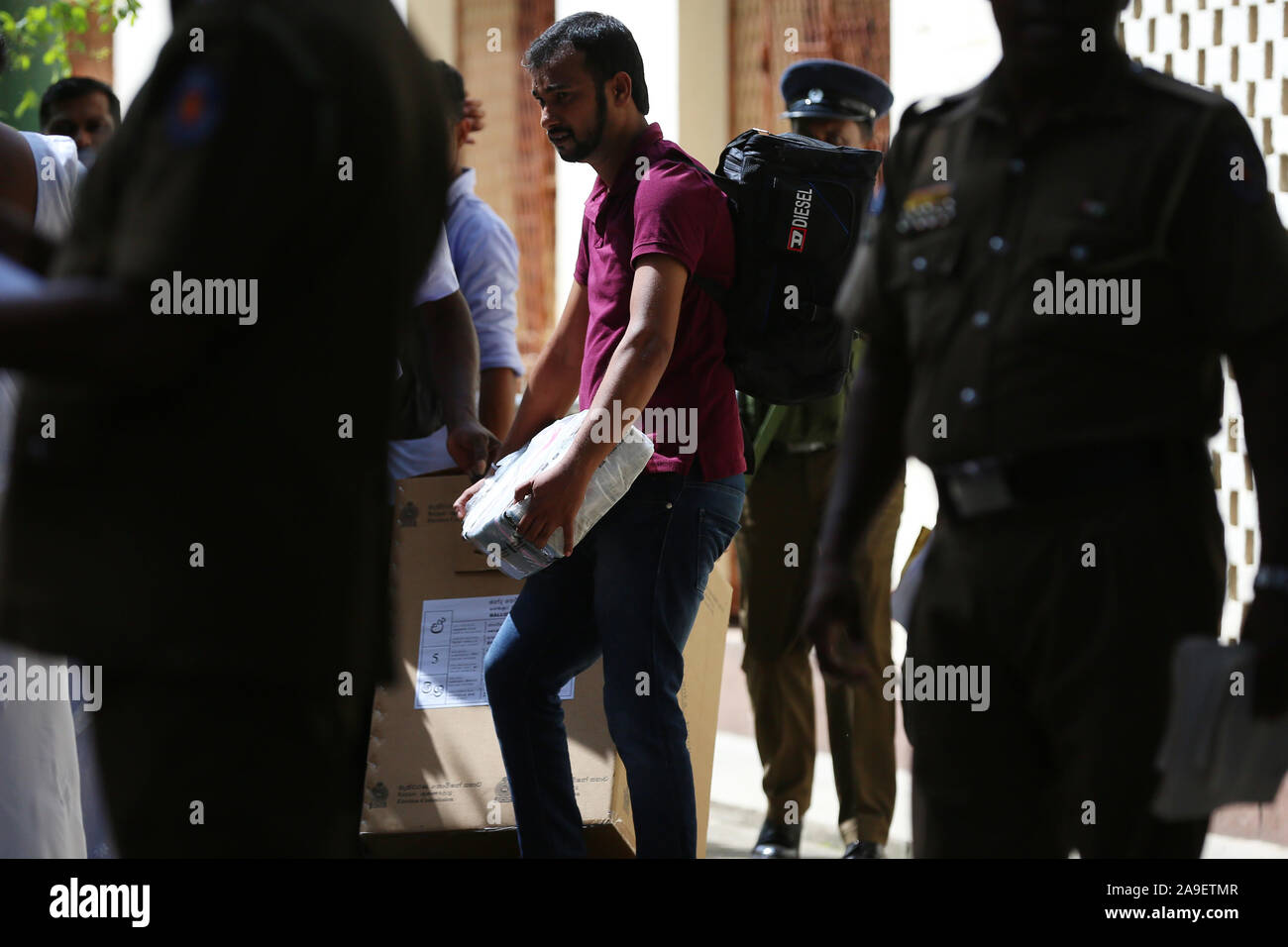 November 15, 2019, Colombo Sri Lankan Police and electoral officials