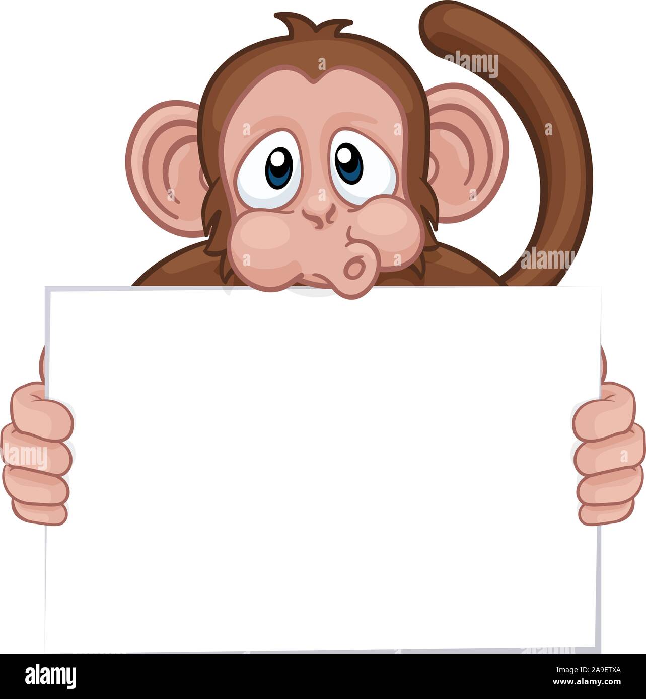 Monkey Cartoon Character Animal Holding Sign Stock Vector Image & Art - Alamy Monkey Cartoon Character Animal Holding Sign Stock Vector Image & Art - Alamy