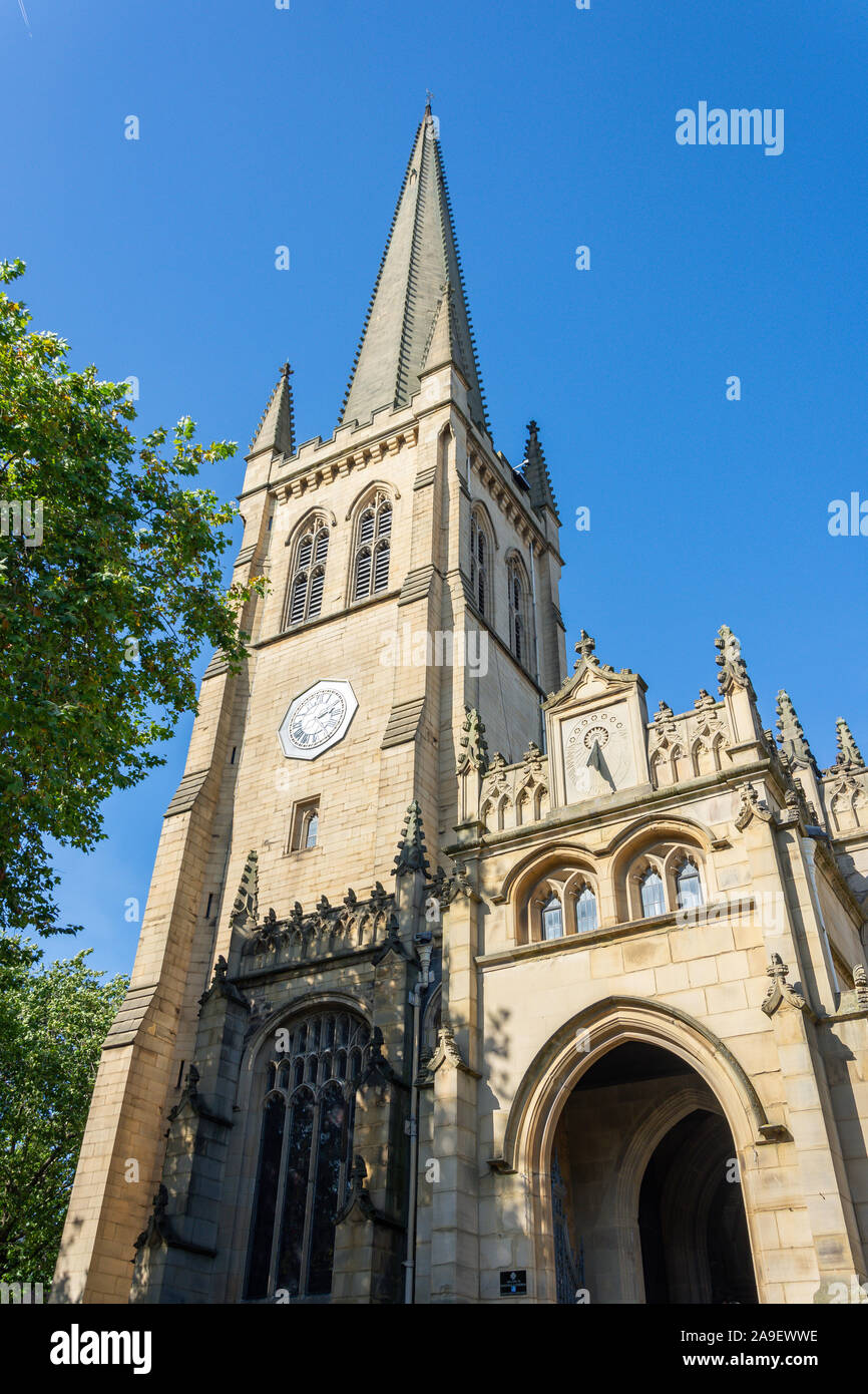Wakefield Cathedral, Kirkgate, Wakefield, West Yorkshire, England, United Kingdom Stock Photo