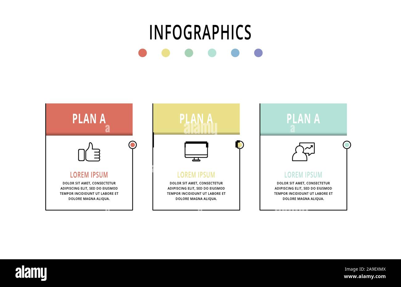 Vector infographic template with rectangles. Business data ...