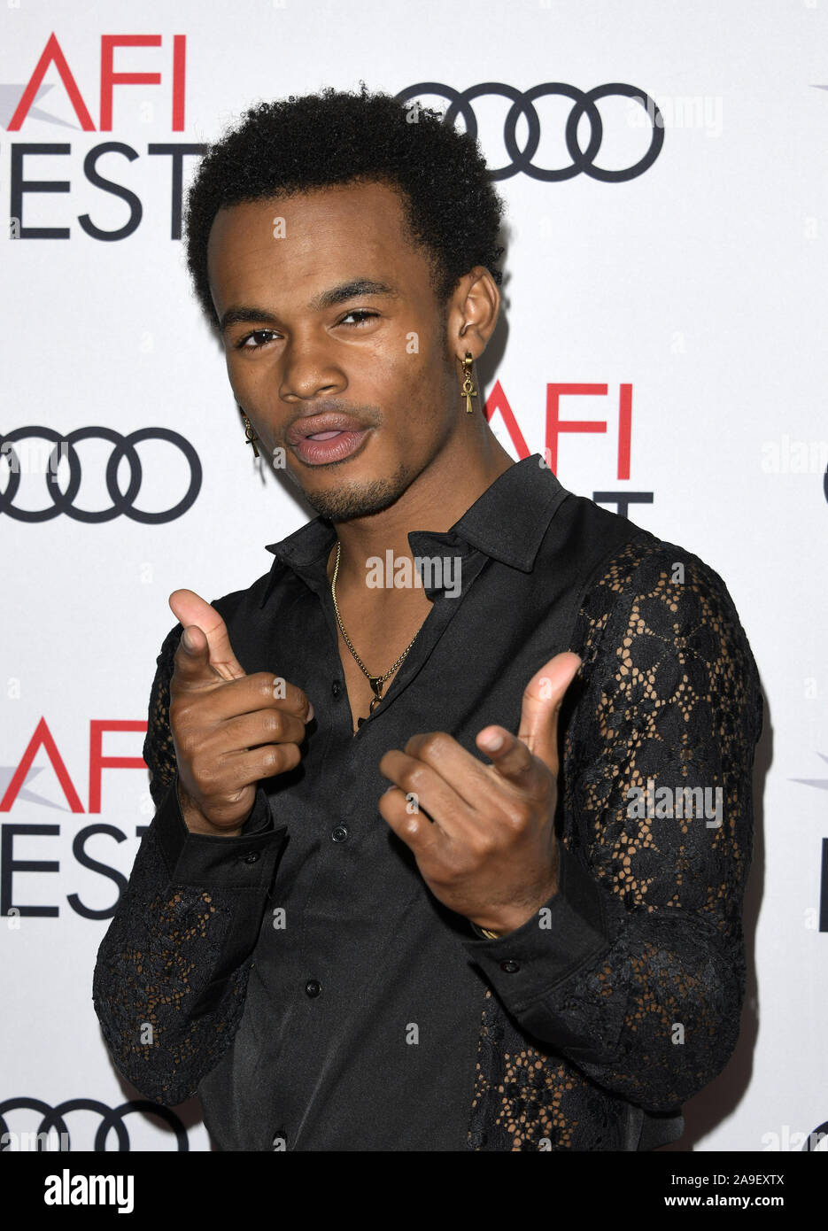 HOLLYWOOD, CA - NOVEMBER 14: Jelani Winston, at AFI FEST 2019 Presented By Audi - 'Queen & Slim' Premiere at TCL Chinese Theatre in Hollywood, California on November 14, 2019. Credit Faye Sadou/MediaPunch Stock Photo