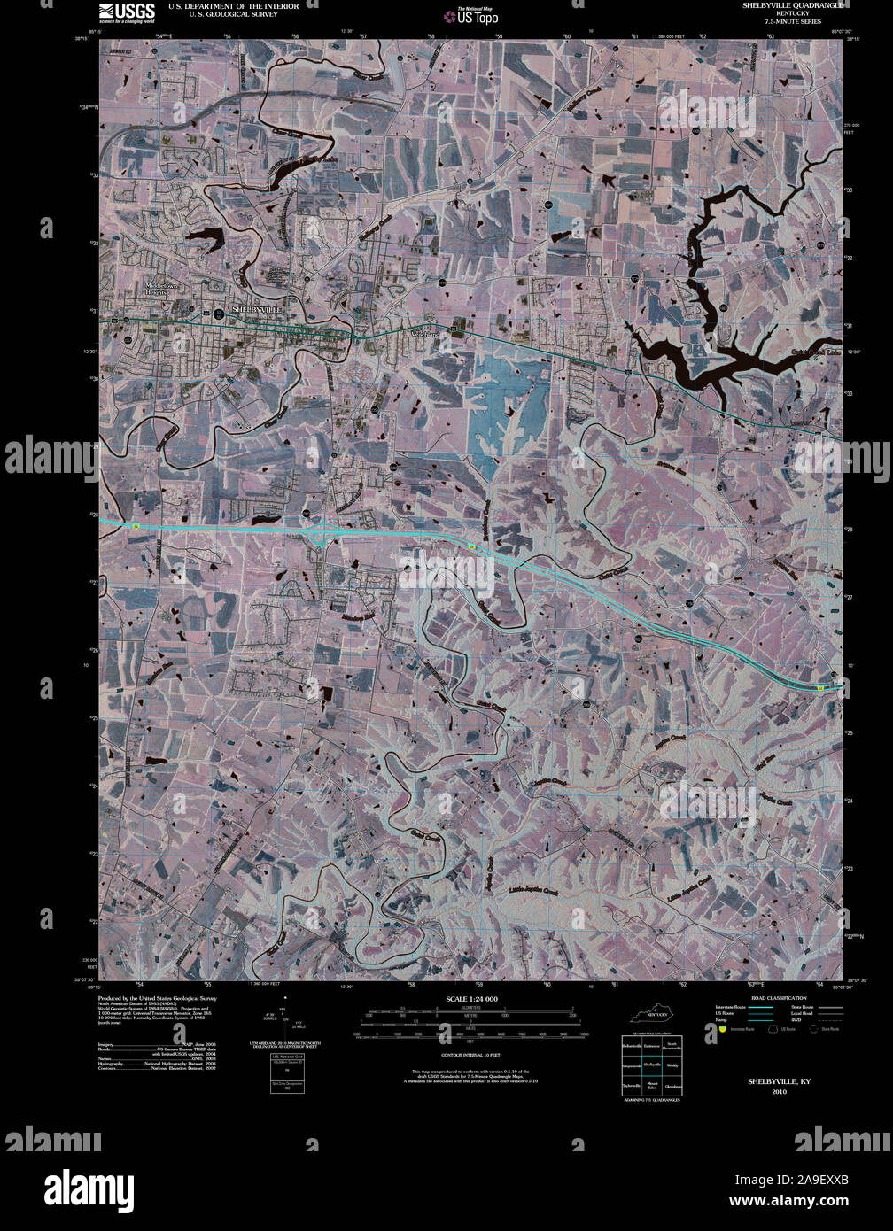 Map of shelbyville hires stock photography and images Alamy