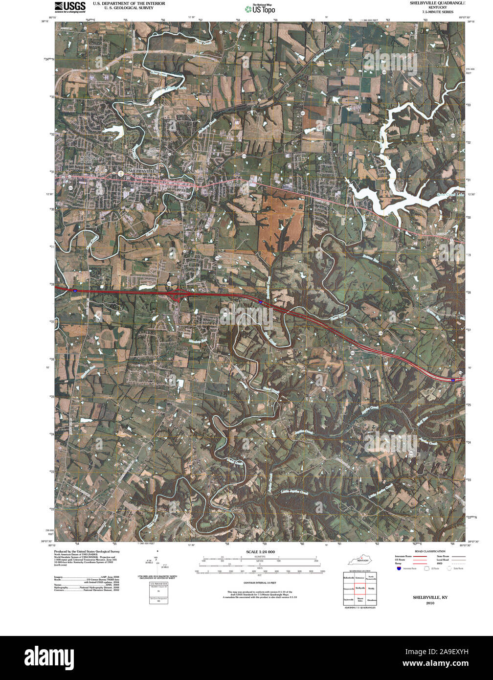 Map of shelbyville hires stock photography and images Alamy