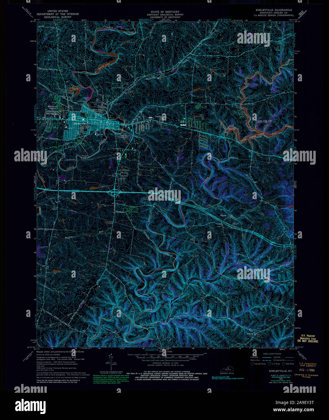 Shelbyville kentucky map hires stock photography and images Alamy