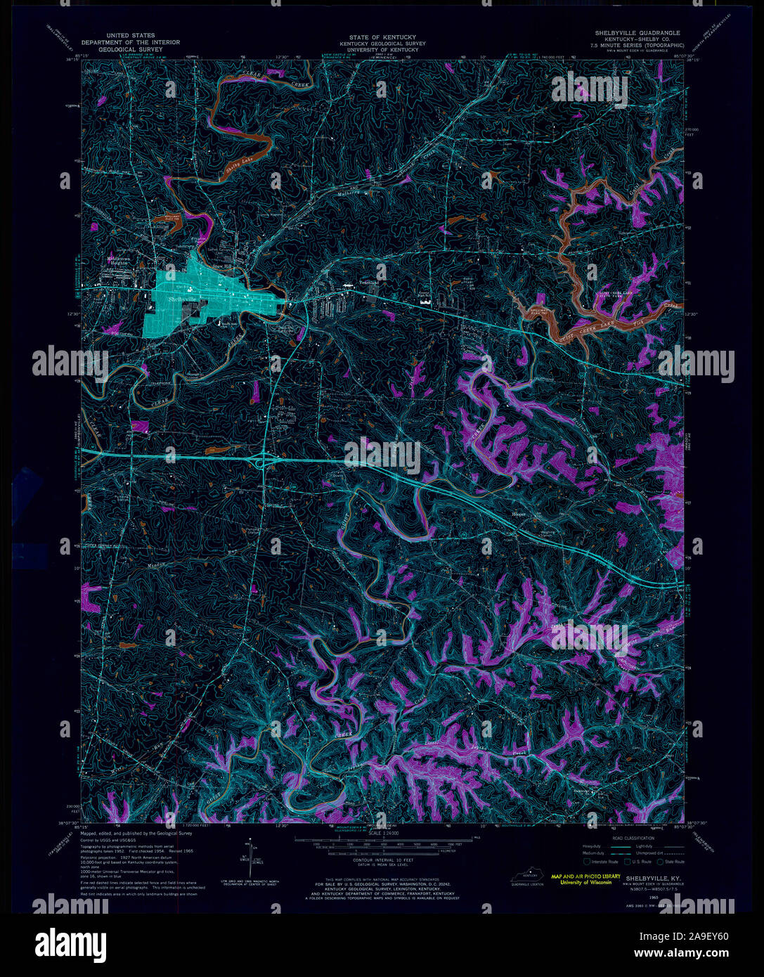 Shelbyville kentucky map hires stock photography and images Alamy