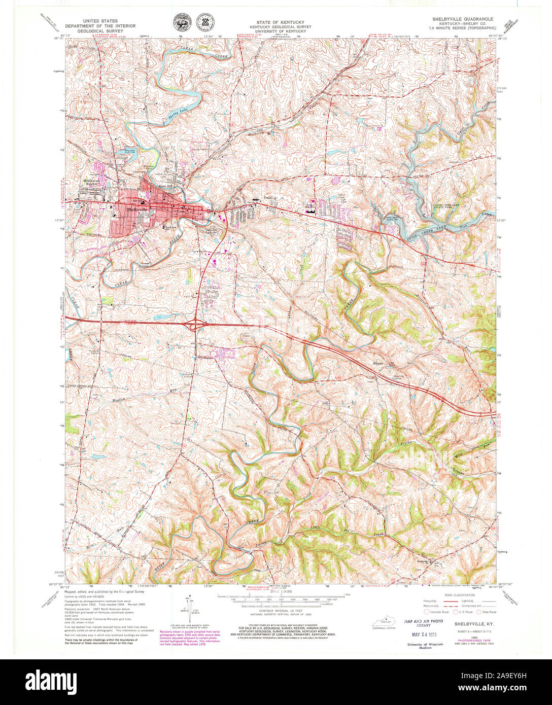 Shelbyville map hi-res stock photography and images - Alamy